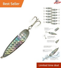 3oz Crocodile Fishing Spoons Set of 12 - Durable Chrome, Saltwater & Freshwater
