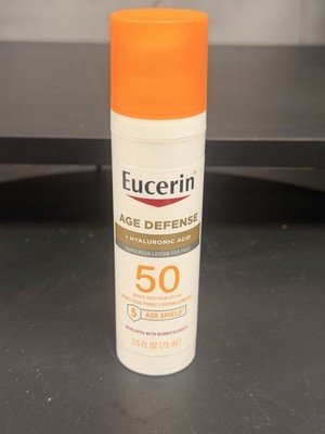 Eucerin Sun Age Defense SPF 50 Face Sunscreen Lotion with Hyaluronic Acid + 50ml