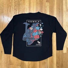 YoungLA Los Angeles Unisex XL Black Long Sleeve Heavy T-Shirt