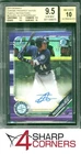 2019 BOWMAN CHROME PURPLE REFRACTOR JULIO RODRIGUEZ RC #/250 BGS 9.5 AUTO 10