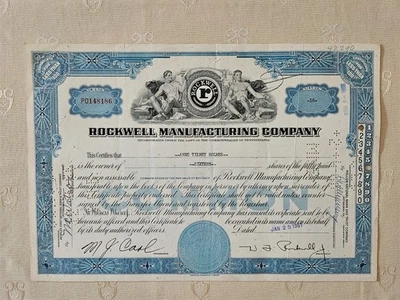 ROCKWELL MANUFACTURING COMPANY 16 SHARES (PO148186) - Bild 1 von 2