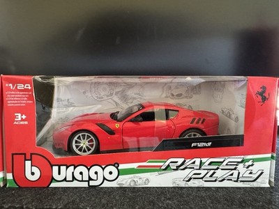 Bburago F12tdf Ferrari ITALIA Red Diecast Model Sports Car Race & Play