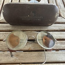 Vintage 1930s American Optical AO Safety Goggles Case  Steampunk Safety Glasses
