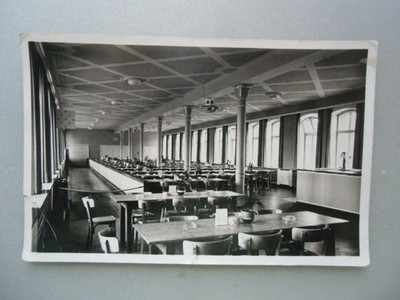 Ansichtskarte Karlsruhe 1938 Wolff & Sohn Speisesaal im Kameradschaftshaus