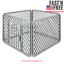 4-Panel Pet Playpen, 24 H Dog Fence with Door for Indoor and Outdoor Use, NEW