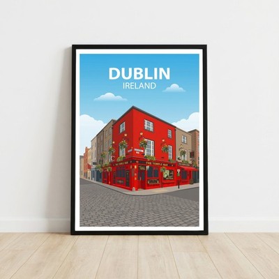 Dublin Irland Reise Poster Wandbild Kunstdruck Urlaub Geschenk