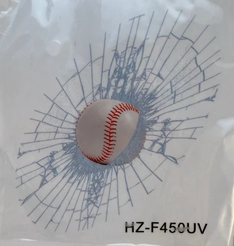 Simulation Baseball Cracking Window Decal Sticker