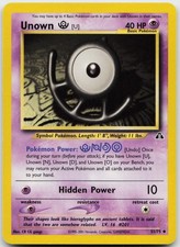 1995 unown pokemon card value [A] (33/75) [Neo Discovery]  Plug Colorless Hidden Power Flip a coin Unown U #51 Prices |