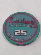 THE LODGE CASINO BELMONT, NM. $25.00 CHIP GRE...