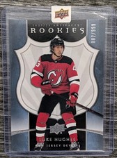 2023-24 UD Artifacts Rookies Redemption #6 LUKE HUGHES New Jersey Devils RC /999