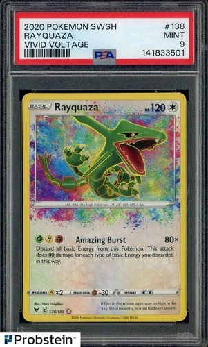 2020 Pokemon SWSH Vivid Voltage #138 Rayquaza PSA 9 MINT