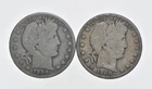 1892-1915 Lot 2 1906-D 1908-O Barber 90% Half Dollars - Coin Collection *081