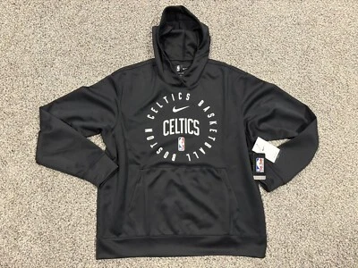 Boston Celtics Nike 2024/25 Spotlight On-Court Practice Pullover Hoodie - Black