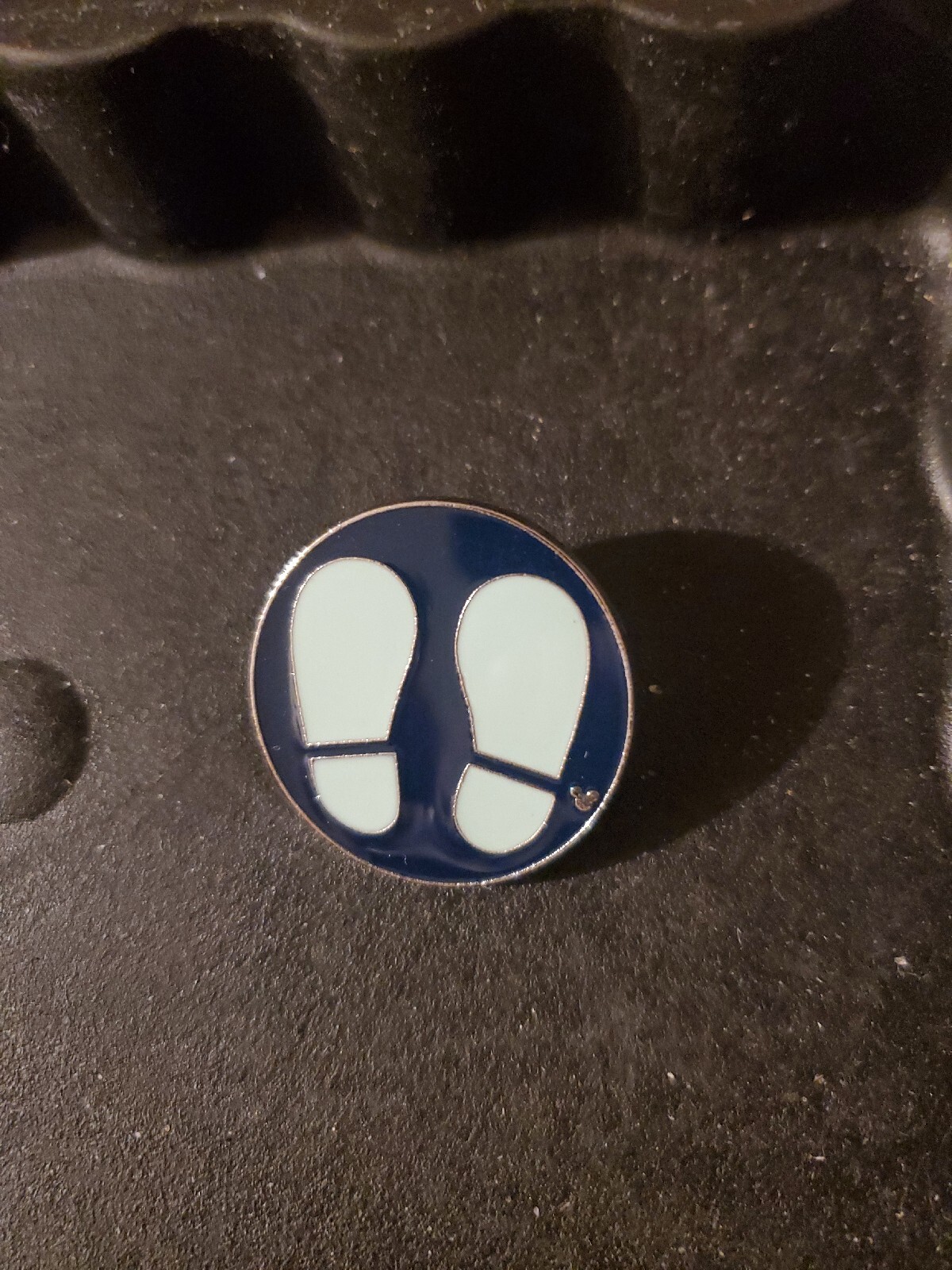 Disney Pin - Mickey Mouse Foot Prints Green Blue
