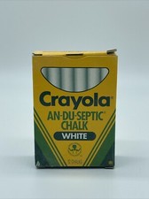 Vintage 1988 AN-DU-SEPTIC Crayola Low Dust CHALK 1400, 12 Pieces- New OLD STOCK