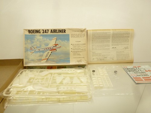 WILLIAMS BROS. INC 72-247 BOEING 247 AIRLINER AIRPLANE -1:72- UNBUILT KIT IN BOX - Afbeelding 1 van 10