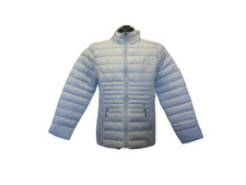 Jessica Graaf Light Blue Quilted Padded Coat Zip Up Jacket Ladies Size 16 Large