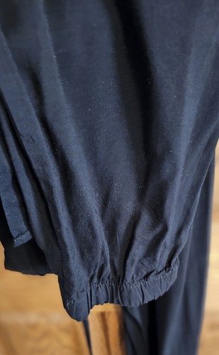 Tuta Lulus donna XS finta avvolgente nera senza maniche jogger cropped scollo a V cintura - Foto 8 di 12