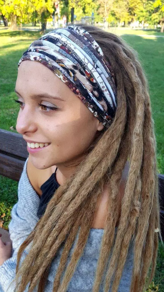 Dreadlock Accessories Headband Woodland Earth Gypsy Boho Head Scarf Turban  Wrap