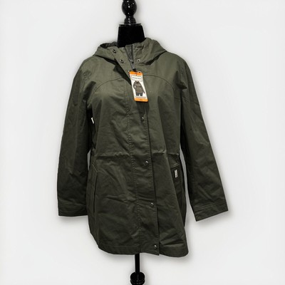 Hunter Women s Rain Jacket Olive Hooded Size XXL