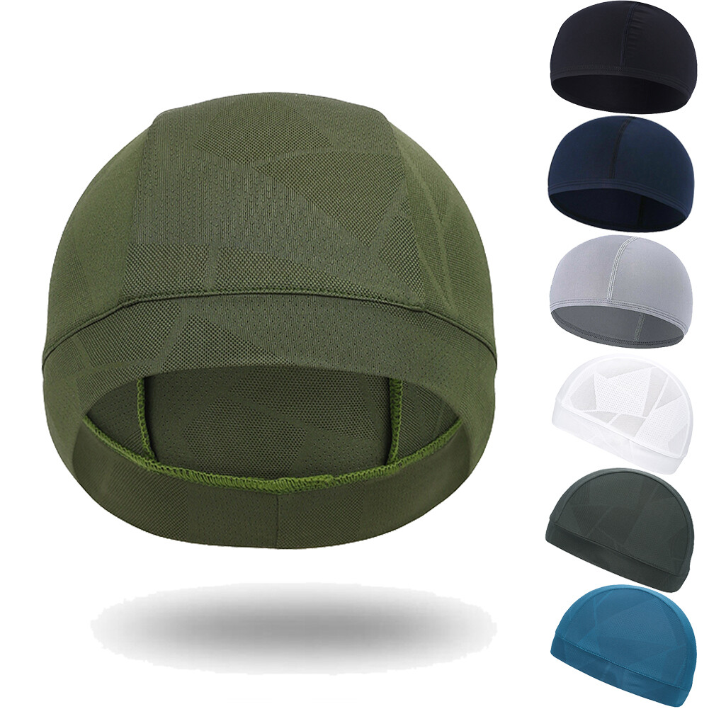Men's Women's Cooling Skull Caps Helmet Liner Sweat Wicking Cycling Sport Beanie