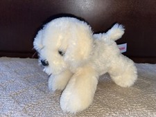 AURORA DOG PUPPY STUFFED Ivory Golden TOY SOFT Pre Owned EUC