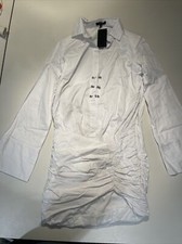 BY.DYLN NOA Shirt Dress White XS NEW