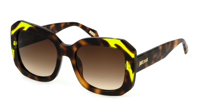 Damen Sonnenbrille Signiert Just Cavalli Quadratisch Grün Schildkröten Schildkröte