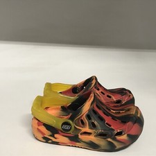 Skechers Foamies Swifters Lighted CLog Black/Orange/Red Toddler Size 7 Medium