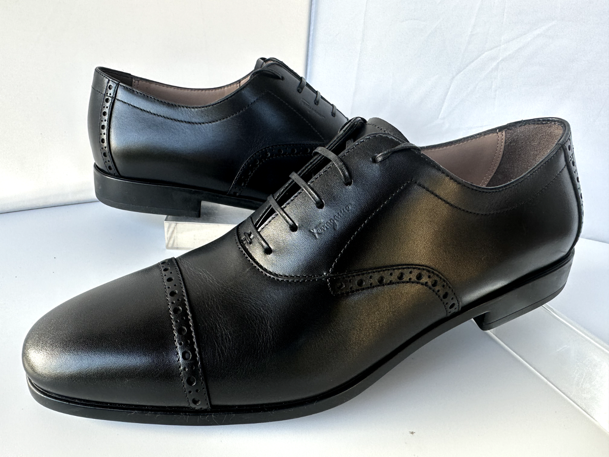 靴 Salvatore Ferragamo New Salvatore Ferragamo Men's Shoes Oxfords Riley Size 10 E Black
