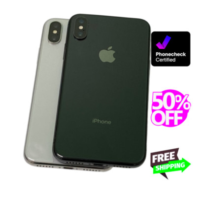 Apple iPhone X 64GB/256GB - Space Gray & Silver - Verizon, T-Mobile, AT&T