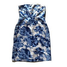TAHARI Arthur S Levine Women Size 6 NWT Blue White Floral Print Cocktail Dress