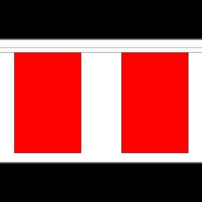 Rote einfache Flagge Wimpelkette - 3m 6m 9m Meter Länge 10 20 30 Fahnen - Polyester
