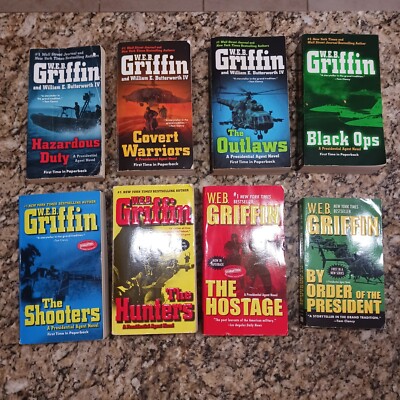W.E.B. Griffin's Presidential Agent Complete Series Set of 8 - Paperbacks