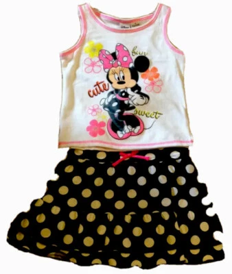 Disney Minnie Mouse Lindo Divertido Dulce Top + Falda Lunares Conjunto 5 o 6X - Imagen 1 de 4