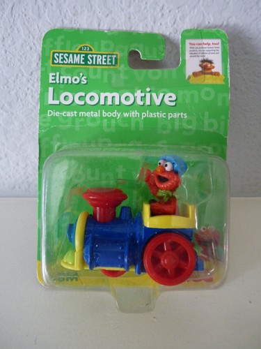 Vintage Fisher Price Sesame Street ELMO'S LOCOMOTIVE Die Cast Vehicle NIP
