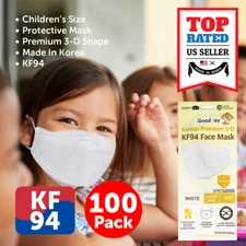 100 PCS KF94 WHITE Protective Safety Face Mask Kids Children Made in Korea