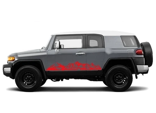 2PCS Racing Sport Graphic Mountain Sticker for Toyota FJ Cruiser Side Door Decal - Picture 8 of 10