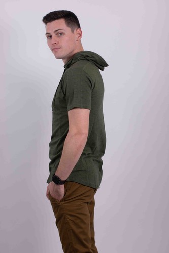 Men's Light Weight Tri-Blend Short Sleeves Hoodie - Picture 27 of 35