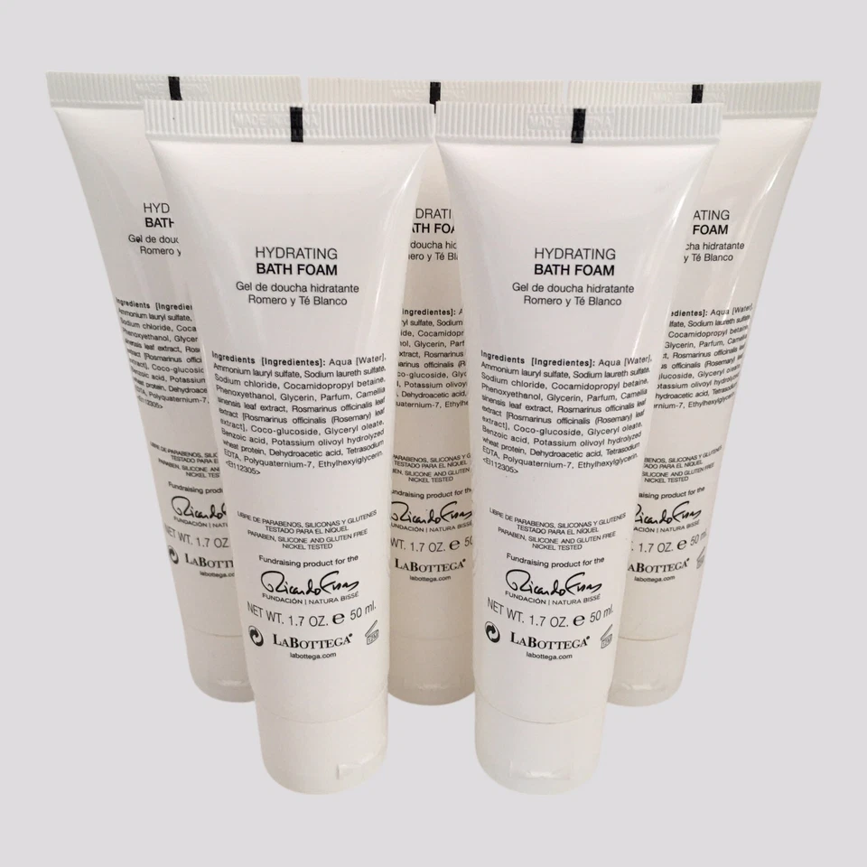 Natura Bisse Barcelona HYDRATING BATH FOAM Rosemary and White Tea 1.7oz Lot of 5 - Image 2 of 4