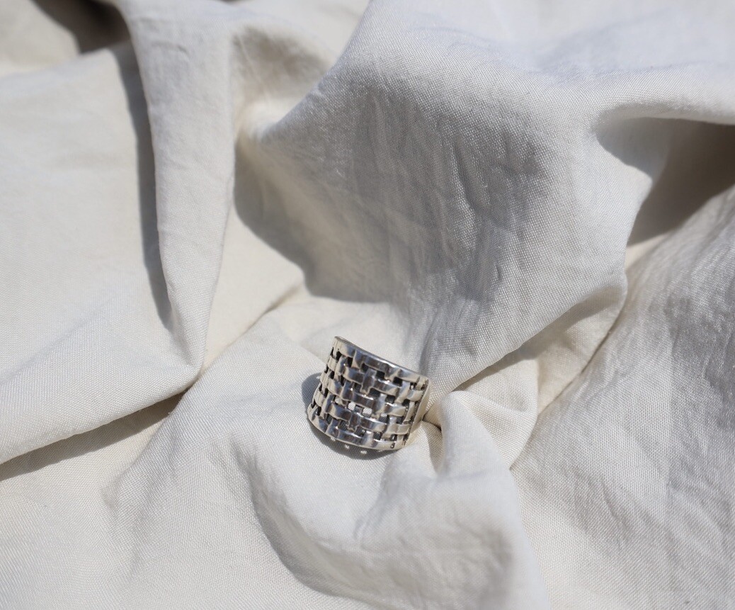 Weaved Sterling Silver Ring, Size 5 - image 2