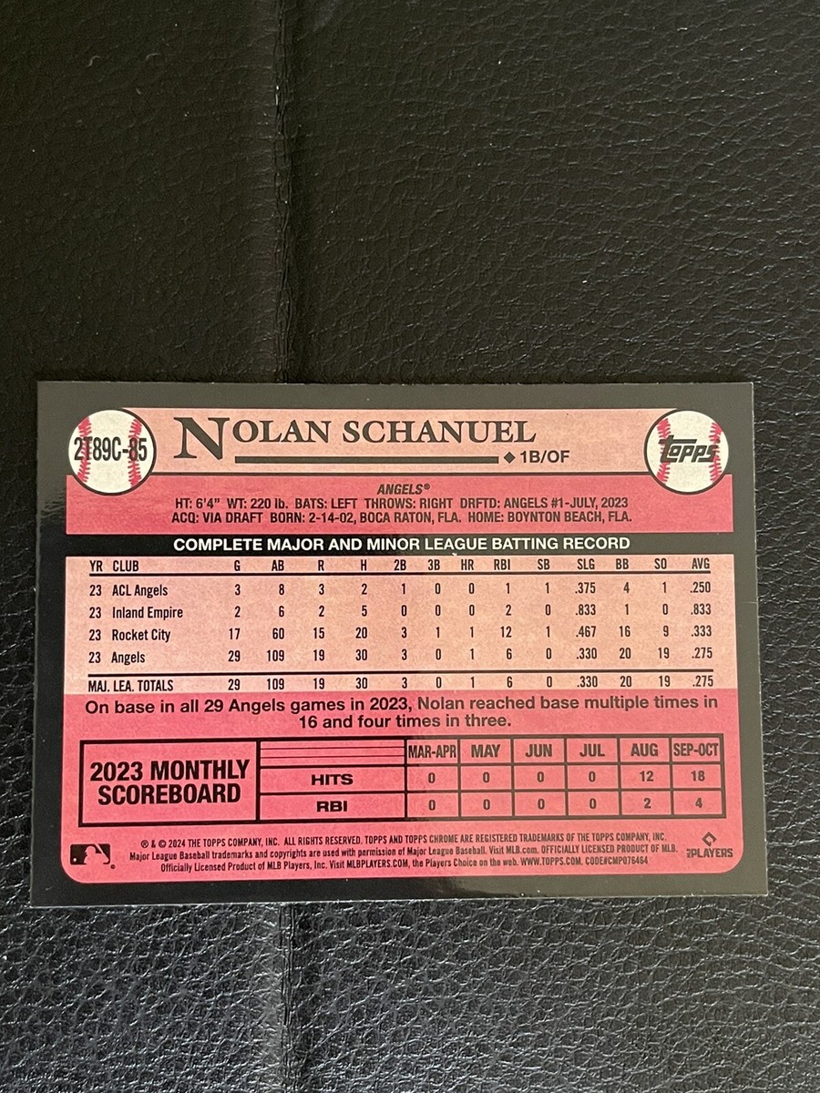 [Noel] 2点セット 2024 Topps Series 2 Silver Pack Nolan Schanuel RC LA Angels
