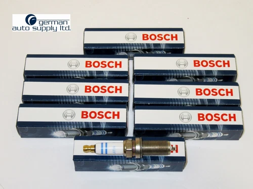 Porsche 8 Piece Spark Plug Set - BOSCH - 0242240637, FR6NPP332 - NEW OEM