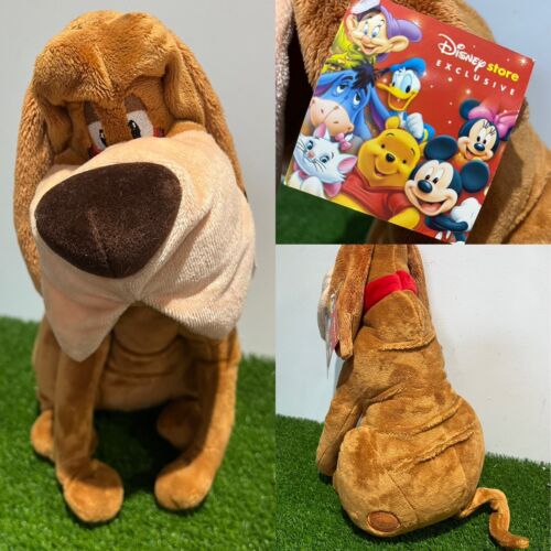 Disney Store Trusty Dog Lady & The Tramp Soft Plush Toy 14" BNWT Rare Bloodhound - Afbeelding 1 van 11