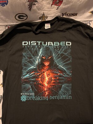 Disturbed 2023 Take Back Your Life US Tour Shirt Breaking Benjamin Jinjer XL 