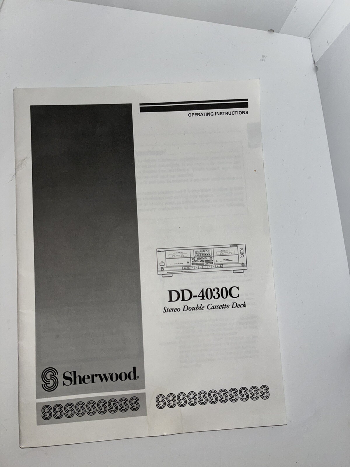 Sherwood DD-4030C Original Operating Instructions manual 24 pages Cassette Deck
