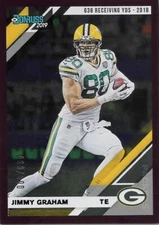 JIMMY GRAHAM 2019 Donruss Football SEASON STAT LINE Purple #/500 - PACKERS -