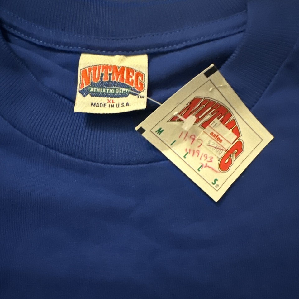 Vintage NHL New York Rangers Nutmeg Mills T Shirt Single Stitch Size XL