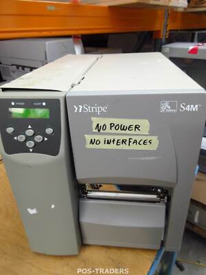 ZEBRA S4M S4M00-200E-0200T Thermo Label Printer NO POWER / NO INTERFACES
