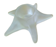 Frosted Glass Starfish Candle Holder Tealight 5  Table Top Beach Sea Decor